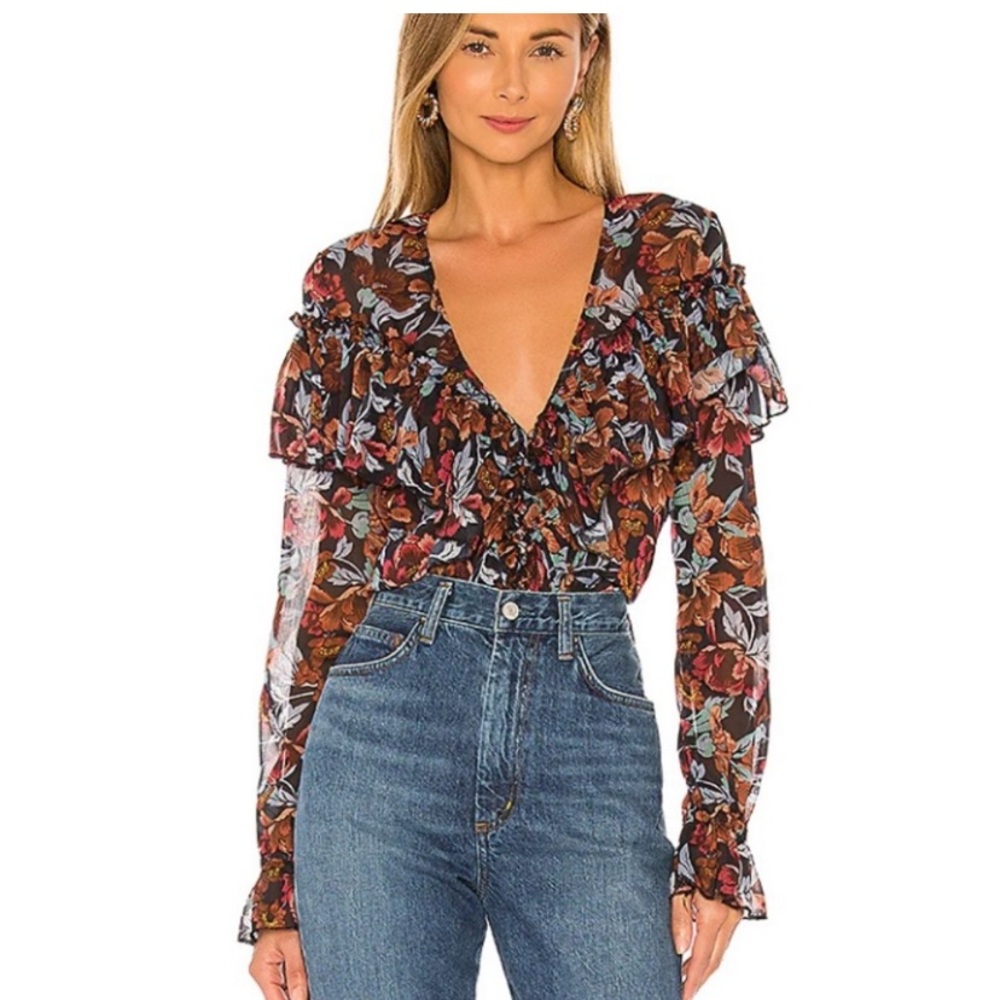 NWT majorelle Mariel blouse in winter multi.